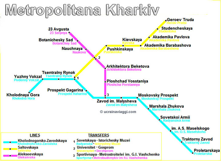 mappa metropolitana Kharkiv