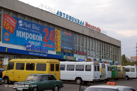 La stazione degli autobus di Nikolaev